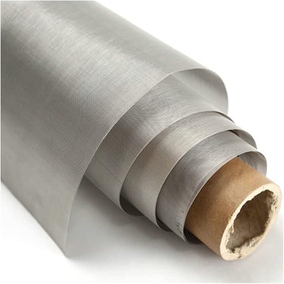 304 Stainless Steel Woven Wire Mesh 120 Mesh Metal Mesh Ventilation Filter Screen Sheet Filtration Cloth for DIY, Cabinets, Home, Air Bricks