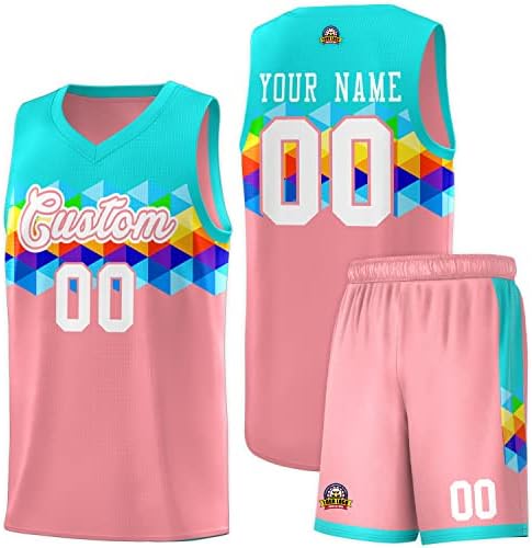 Personalized Basketball Jersey and Shorts Team Name Number Logo-Custom Basketball Jersey Uniform for Men Women Kids