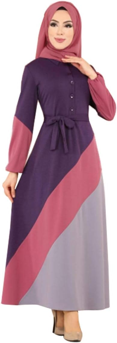 Muslim Dresses for Women Long Dress Long Sleeve Women Abaya Dress Lace Islamic National Robe
