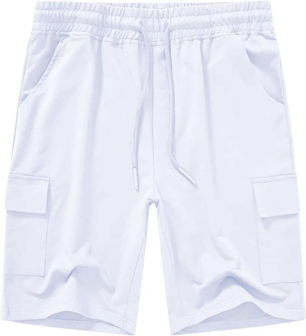 YuKaiChen Mens Casual Cargo Shorts Classic Relaxed Fit Drawstring Elastic Waist with Pockets