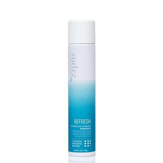 SUDZZFX Refresh Ultimate Dry Shampoo for Women - Waterless Shampoo - for Most Hair Types - Absorbs Excess Oil - Adds Light Volume & Texture - Color Protection 7.0 Fl Oz