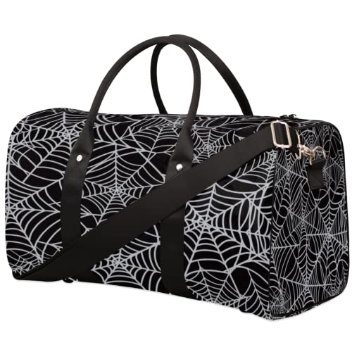 Travel Duffel Bag Spider Web Network Pattern Sport Gym Bag Weekender Overnight Bag carry on bag Training Shoulder for Women Men Boys Girls