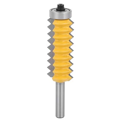 Joyzan Shank Finger Joint Router Bit, 8mm Bearing Flush Trim Woodworking Milling Cutter Tool Reversible Glue Drawer Lock Carbide Joinery Professional Wood DIY Door Table Cabinet Shelve Furniture