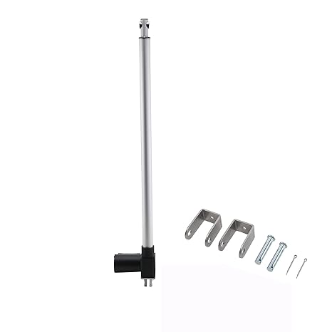 Linear Electric Actuator DC 12V 6000N 800mm 31.5 inch Heavy Duty Waterproof Linear Actuator for Medical Auto Car, Recliner Chair Parts, Solar Tracker, TV Lift JQ-MQ-YW03, Silver,Black