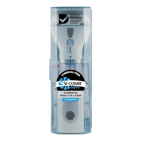 V-Comb Supra - Head Lice and Egg Remover - Pesticide and Chemical Free - 100% Natural Treatment