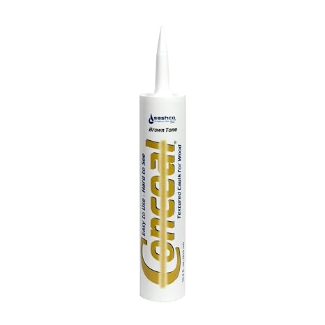Sashco Conceal Textured Wood Caulking, 10.5 Ounce Tube, Brown Tone (Pack of 12),46030