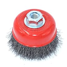 HOYIN Wire Cup Brush,5/8"-11NC for Angle Grinders (72363-4" Coarse Crimped0.014)