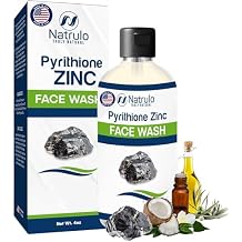 Natrulo Zinc Soap with Zinc Pyrithione | Gentle All-Natural Face & Body Wash | Daily Cleansing Formula for Oily, Sensitive & Blemish-Prone Skin | Exfoliating Wash with Aloe & Citrus | Made in USA