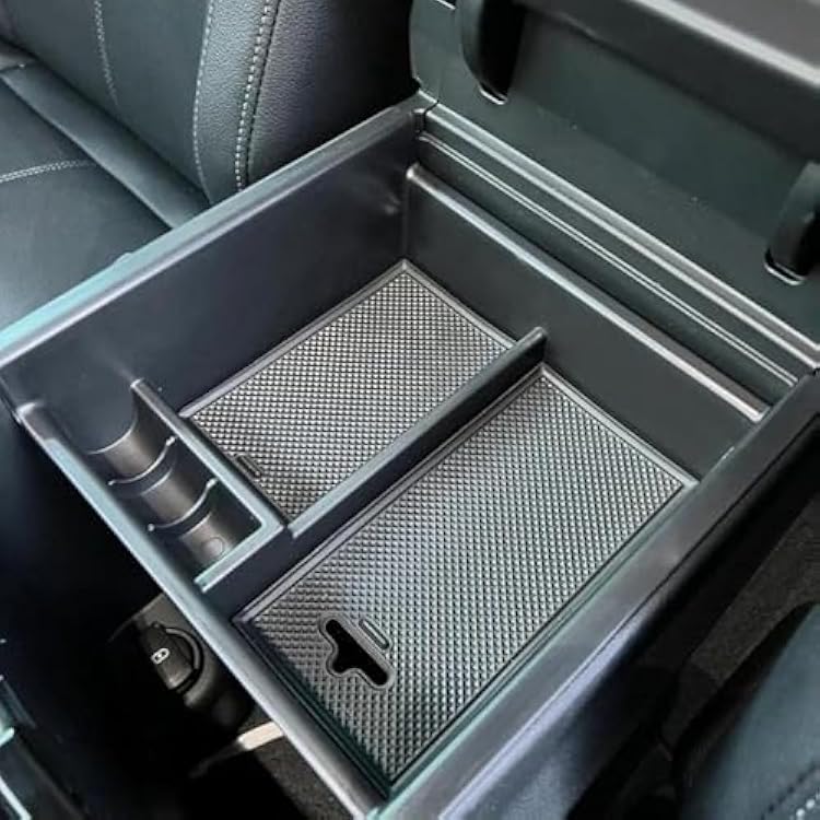 CDEFG for 2024 2025 Telluride Center Console Organizer Tray for Kia Telluride 2025 2024 2023 2022 2021 2020 Armrest Tray Storage Box Insert Tray Telluride Interior Accessory Black Trim