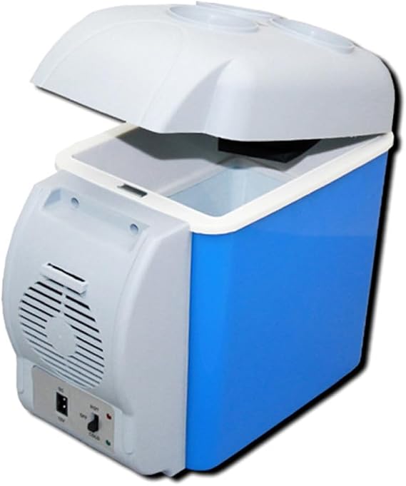 12v Portable Car Refrigerator Mini Cooler and Warmer Low Power Consumption for Travel Camping and Outdoor Use Blue