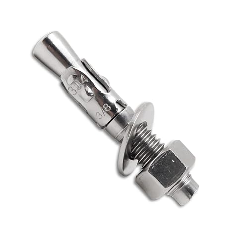 3/8 Concrete Anchors, Stainless Steel Wedge Anchors, 5 Pack