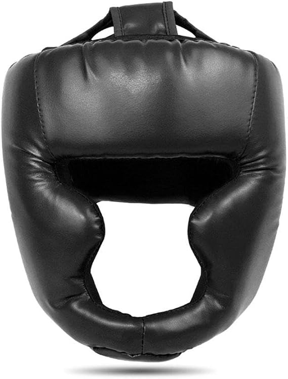 Boxing Headguard, Kickboxing Head Gear for Adults/Kids, PU Head Guard Adjustable Training Headgear Sparring Martial Arts Boxing Helmet, Full Face Protection