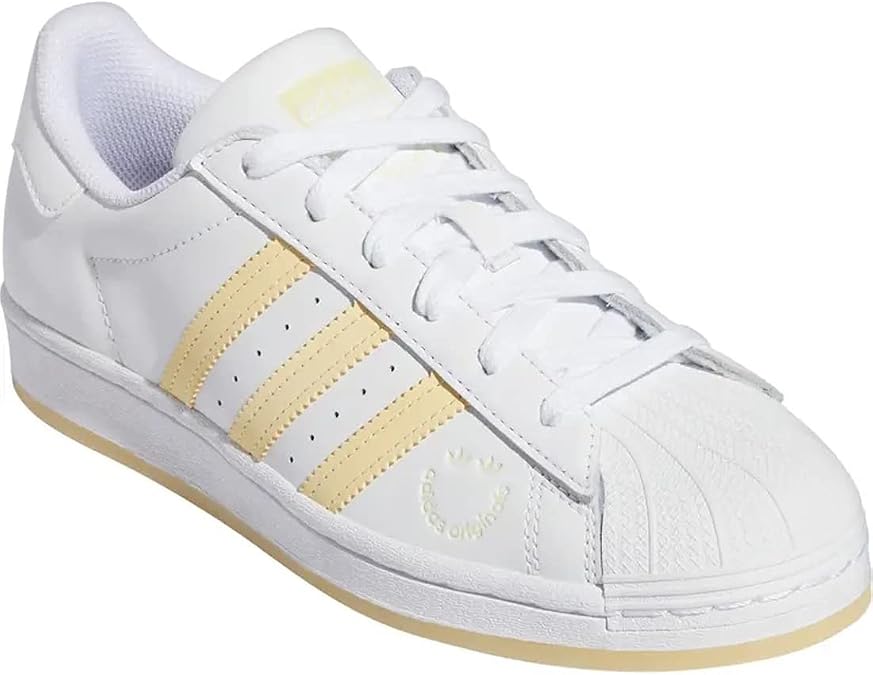 adidas Women's Superstar Shoes, Footwear White/Easy Yellow, 5 UK