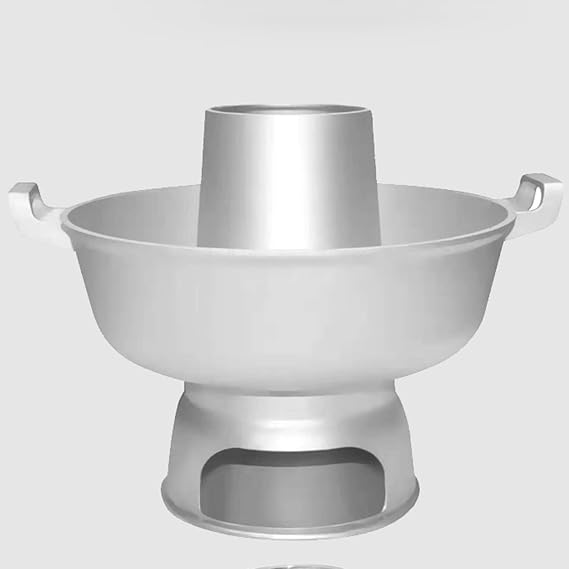 Charcoal Hot Pot Chinese Old Beijing Style Shabu-Shabu Pot, Creative Charcoal Soup Pot for Home/Restaurant/Party, Outdoor Cookware Picnic Stove Chinese Fondue