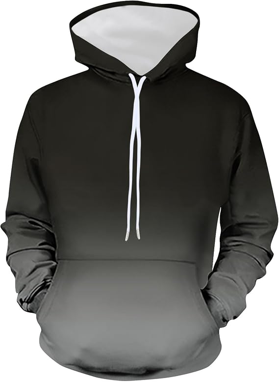Muscularfit Crewneck Sweatshirts Graphic Oversized Gradient Color Print Pullover Causal Loose Hoodies Long Sleeve Shirts 2023