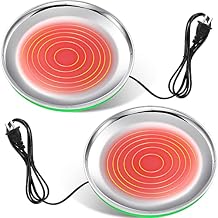 2 PCS Chicken Water Heater for Winter 110V 38W Poultry Drinker Heater Base Surface Temperature can Reach About 140 Fahrenheit Degree Chicken Waterer Electric Deicer Heated Base (Green)