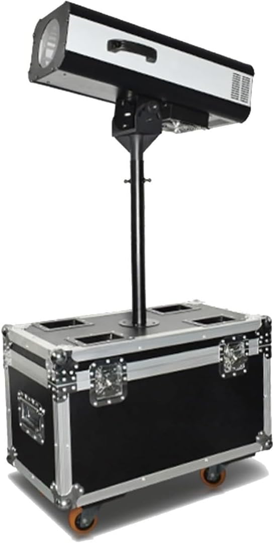 LED Follow Spotlight Manual Controlled Spotlights 110V Beam Angle 10-60 Degree Adjustable Aperture 5 Pattern Effect Bar Suitable for DJ, Wedding Party, Birthday, Catwalk Show, Christmas