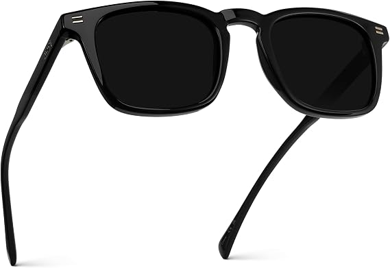 WearMe Pro Grant Polarized Rectangular Sunglasses, Classic Keyhole Bridge