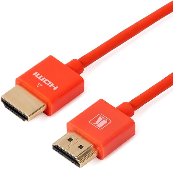 Kramer Electronics C-HM/HM/PICO Ultra-Slim Flexible High-Speed HDMI Cable with Ethernet, Red, 3'