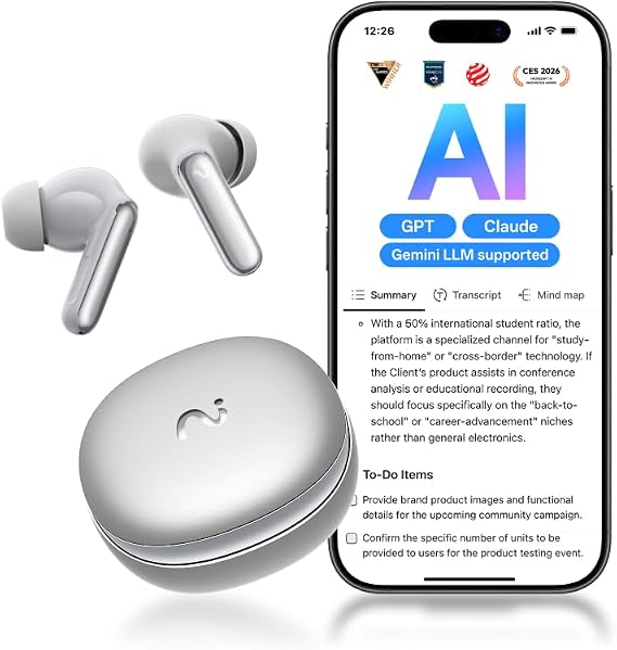 RecDot AI Voice Recorder Earbuds, AI Note Taker for Meetings & Calls