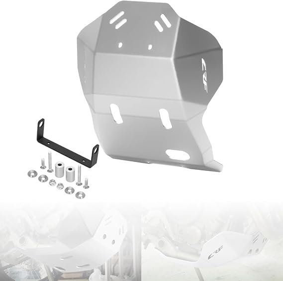 Engine Guard Protector Mud Cover Front Skid Plate Compatible with CRF 250L CRF250L Rally 2013-2020(Sliver)