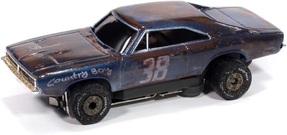 SC416-2BLU Auto World Thunderjet 1969 Dodge Charger Dark Blue HO Scale Slot Car