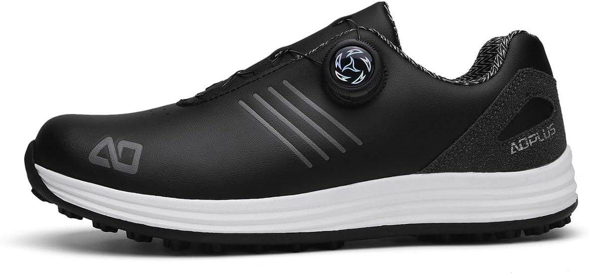 Thrym Men's Waterproof Golf Shoes Lightweight Comfort Spikeless Golf Shoe for Wide Fitting Breathable Big Size