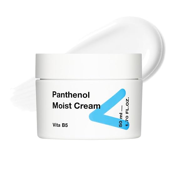 TIAM Panthenol Moist Cream, 1.7 fl oz, 10% Panthenol (Vitamin B5) Moisturizer for Dry & Sensitive Skin, Long-Lasting Hydration for Soft & Glowy Skin, Korean Skin Care