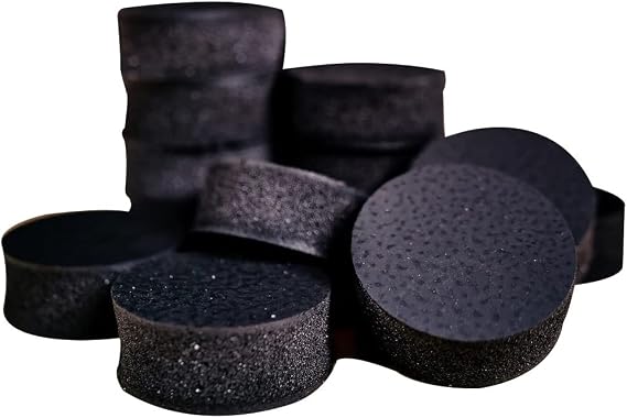 ABMAT Barbell Pillows to Protect and Quiet Weightlifting Equipment for Strength Training and Home or Professional Gym use. Black Foam silencers.