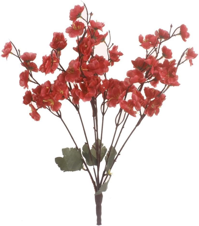 Yapay Çiçek Bahardalı Japon Kiraz Çiçeği 9 Dallı 40cm Fuşya