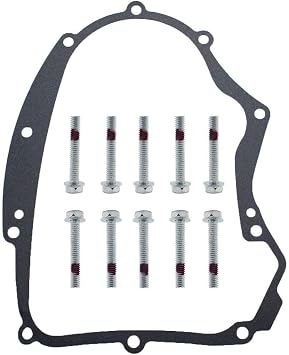 iFJF 594195 Crankcase Gasket Kit with Bolts and Crank Case Gasket Replacement for B&S Small Gasoline Engines Model Replace 591911 697227 690945 273488 Lawnmowers Parts Accessories
