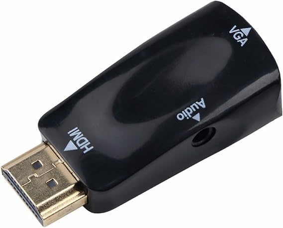 ABS HDMI-Compatible to VGA Adapter Male to Female High Clarity 1080P Audio Cable Converter for PC Laptop