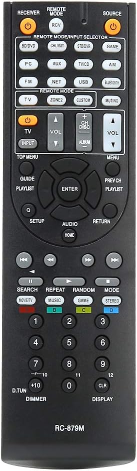 VBESTLIFE Ersatzfernbedienung für AV-Receiver RC-879M für TX-NR535 TX-SR333 HT-R393 HT-S3700