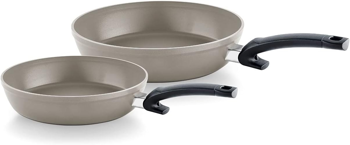 exclusive to amazon] fissler ceratal comfort pan set  2-piece aluminum pan ceramic coated 24  28 cm ceramic frying pan non-stick induction