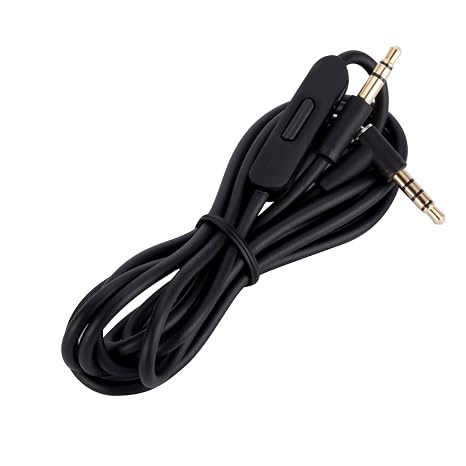 Solo 2 3 HD Replacement Headphone Audio Cable, Compatible with Beats by Dr. Dre Headphones Beats Solo Studio Detox Detox Pro Headphones 3.5mm Male to Male Audio Cable, Volume Control Remote-Talk 1.4M