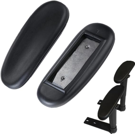 Office Chair Armrest Covers, Replacement chair armrest pad, Elastic Chair Armrest Pads, Office Seat Hand Rest Protector, Office Part (Black) 2 Pcs