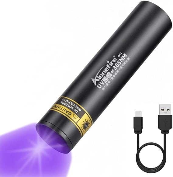 ALONEFIRE SV57 3W Small UV Flashlight 365nm USB-C Rechargeable