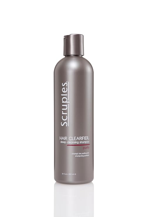 Scruples Hair Clearifier Shampoo - Professional Grade Deep Cleansing Shampoo - Clarifying Agents Remove Metals, Minerals and Chlorine - Detox and Vitality Boosting for All Hair Types (12 oz)