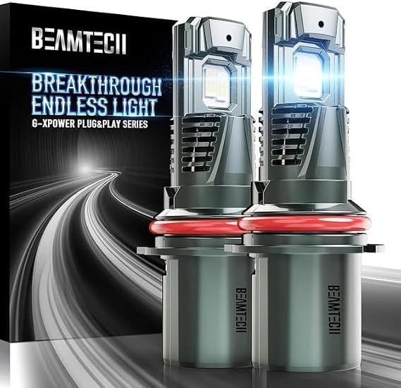 BEAMTECH 90 07 Light Bulb, G-XPower Chips 500% Brighter Plug and Play of 2