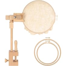 Adjustable Rotated Beech Wood for DIY Art Craft,Needlework Projects with 6" & 8" Embroidery Hoop