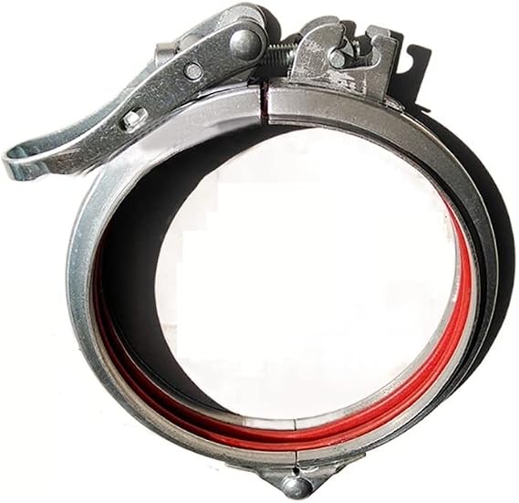 Adjustable Stainless Steel/Galvanized Hose Clamp - Quick Release Round Duct Pipe Clamp (80-300mm Diameter)(Galvanized 80mm)