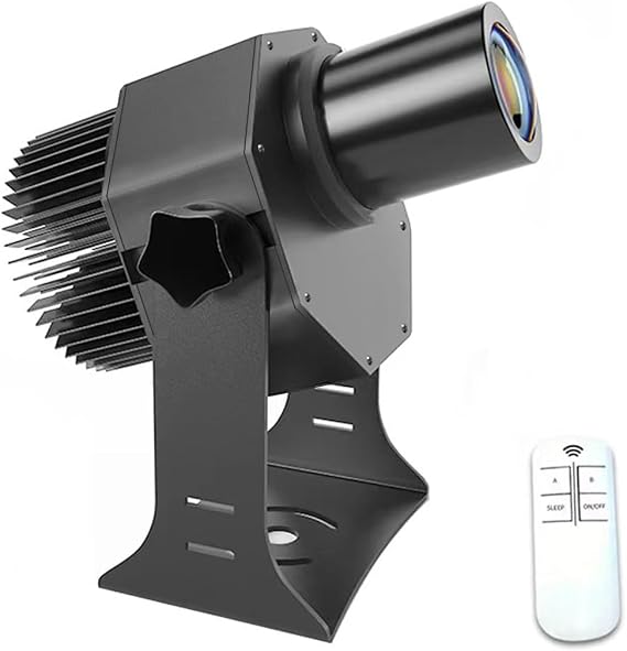 80W LED Logo GOBO Projector Ip67 Waterproof DJ Effect Light Including Free Custom Glass GOBO to Project Image for Hotel Company Store Wedding Advertising Indoor and Outdoor Use (80W)