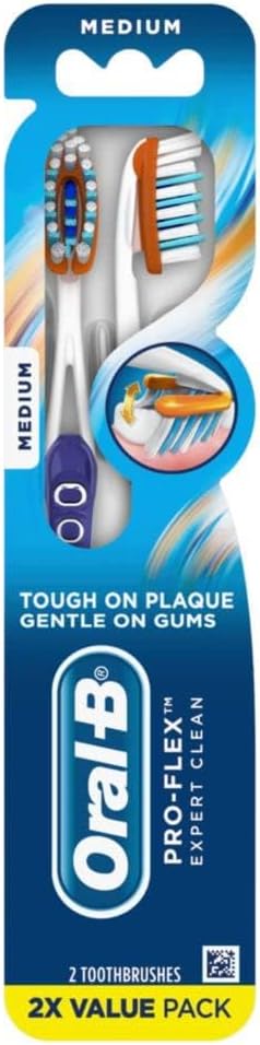 Oral-B Pro-Health Expert Clean Manual Toothbrush, Medium, 2 Count