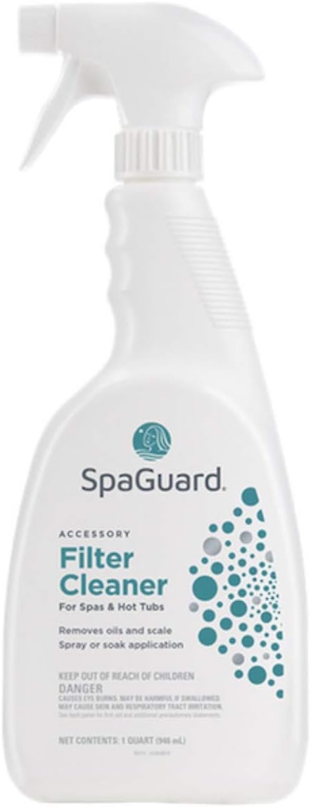 SpaGuard Filter Cleaner for Spas & Hot Tubs, 1 Quart, Single Pack