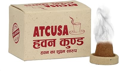 Organic Hawan Cups | Sambrani Cups Sambrani Dhoop Cups Incense for Pooja | Positive Aura Cleansing |- Jatamassi Sandalwood Guggal desi ghee loban kapur