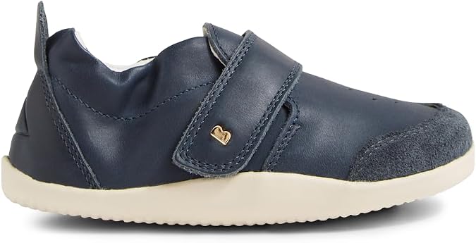 Bobux Xplorer Ripple Toddler Shoes Navy Supple Leather Adjustable Fit EVA Sole