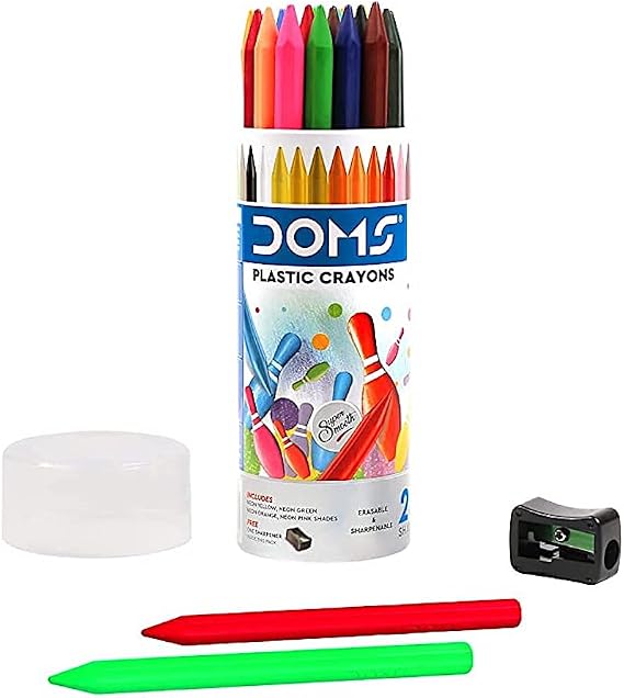 Doms Plastic Crayons - 24 shades, Pack of 2