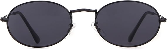 Retro Oval Sunglasses Women Men 90s Hippie sunglasses Metal Frame