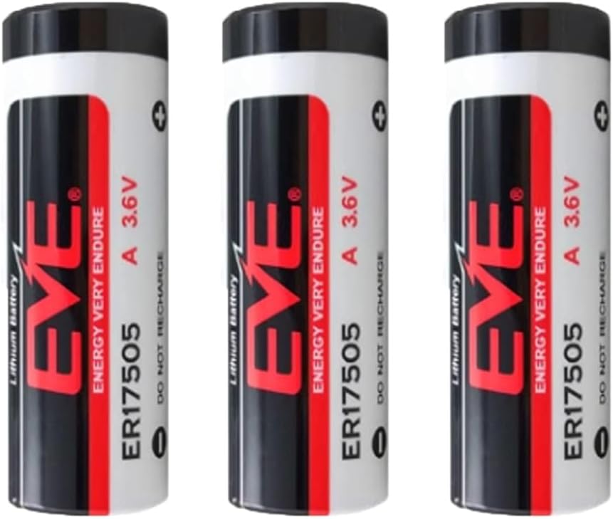KAKAA Pack of 3 3.6V 3600mAh A Size Lithium Battery for EVE ER17505 Battery Non Rechargeable