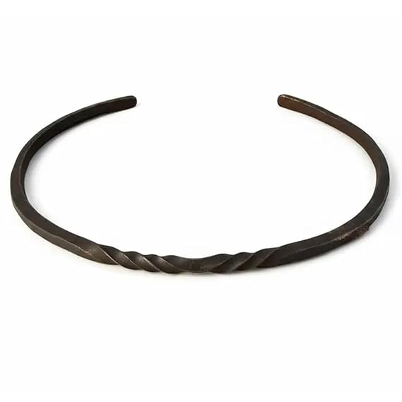 ARTIZANSTORE Hand Forged Iron Torc | Unisex Viking Necklace | Embrace Norse Heritage Jewelry | Rustic Gift for Men and Women